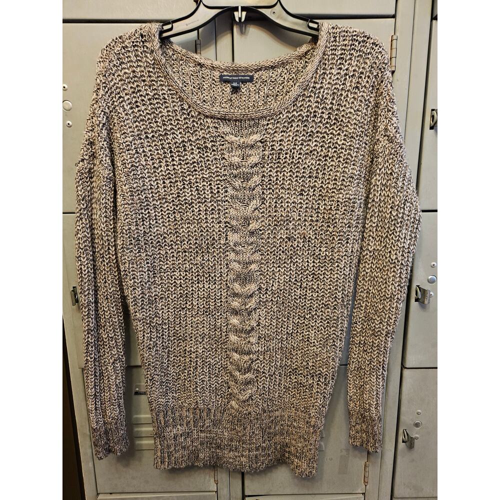 American Eagle long pullover sweater with metallic thread Size Small